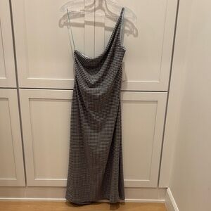 Urban Outfitters One Shoulder Black and White Dress